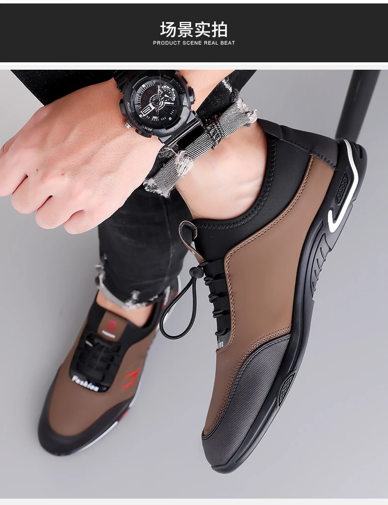 Herrenschuhe, hochwertige Freizeitschuhe, klassische Herren-Sneaker, weicher Komfort, Fahrschuhe, Slip-On-Wanderschuhe – Detail 3