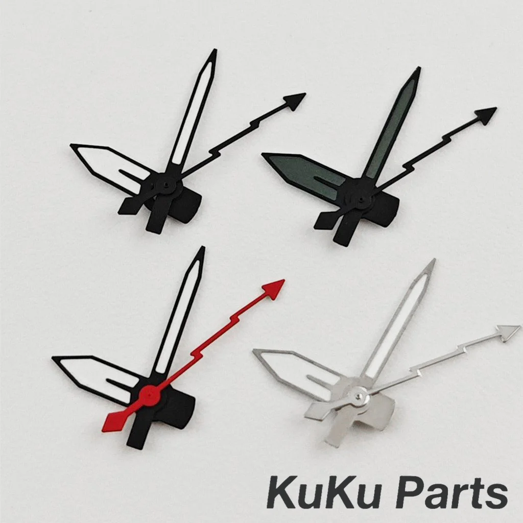 Green Super Luminous Lightning Second Hand for Watches - Precision Needle Pointer Parts
