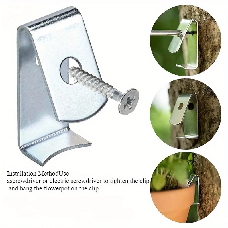 12pcs, Black/Blue Basin Buckles, Easy to Install, Decorative Garden Hooks for Garden, Home, Cafe, Office, Mall, Restaurant Decor