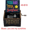 You Are My Sunshine Music Box Black Wooden New Design Friend Husband Wife Girlfriend Daughter Birthday Christmas Cute Gifts 4