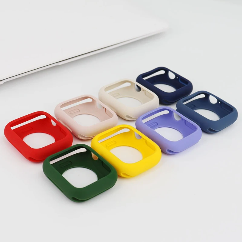 Candy Soft Silicone Case for Apple Watch Cover 8 7 6 Se 5 4 8Ultra 45mm 42mm 38mm Protection Iwatch Series 44mm 40mm 41mm Bumper_voghion.com