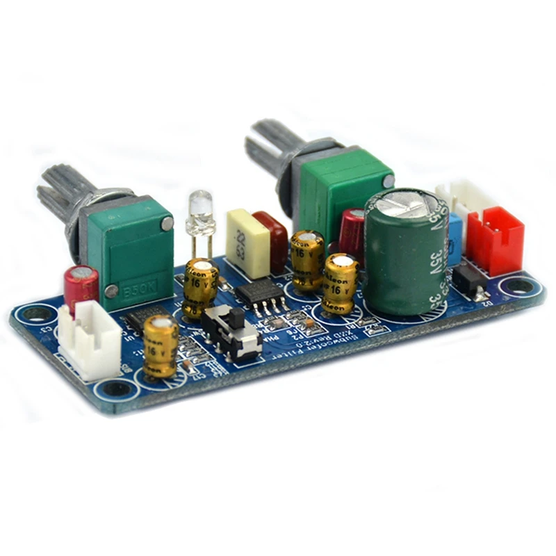 Low Pass Filtro Baixo Subwoofer Preamp Amplificador Board Single Power dc 932v Pré-amplificador com Ajuste de Volume Baixo 2x - Image 2