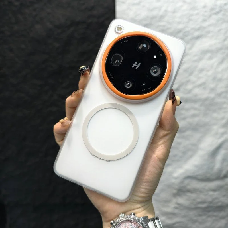 Magnetic Ice Mist Frosted Transparent Acrylic Case with Shockproof, Anti-Slip Design