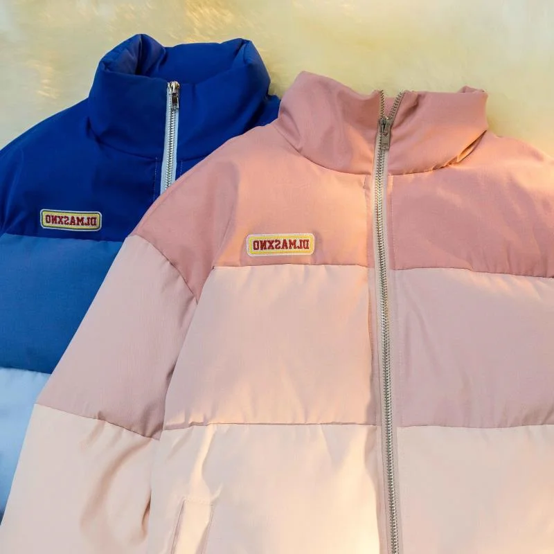 

Ro Women'S Gradient Pink Down Jackets 2022 Winter Baggy Comfortable Coat Thickening Warm Female Cotton Winter Coat Women