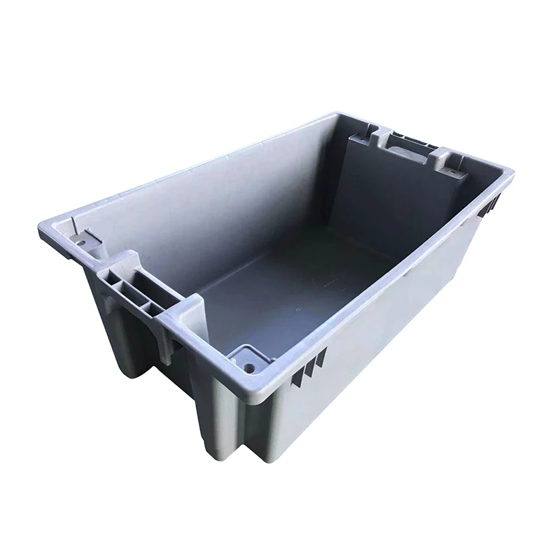 Heavy Duty Lobster Fish Folding Collapsible Stackable Storage Crate Plastic For Sale