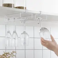 Wine Glass Holder Stemware Rack Hanger Under Cabinet Kitchen Hanging Storage Rack Organizer 1