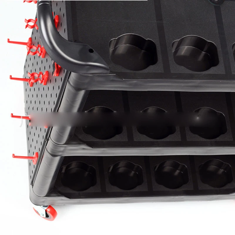Multifunction Car Beauty Tools Removable Cart Polishing And Washing Three-Layer Storage Casters Trolley Fine Washing Equipment