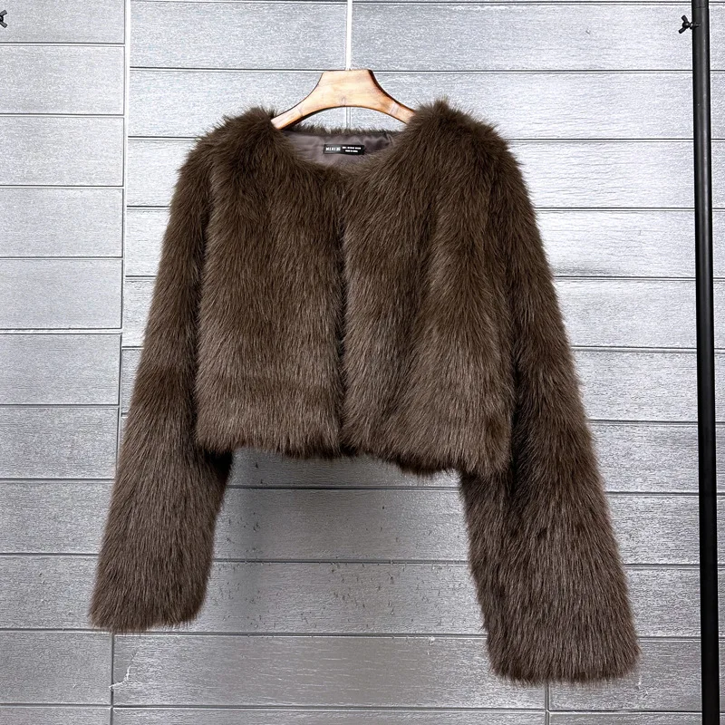 Suéter de lujo de gran tamaño para mujer, ropa de calle holgada de manga larga y cintura alta, chaquetas de invierno para mujer, nuevo