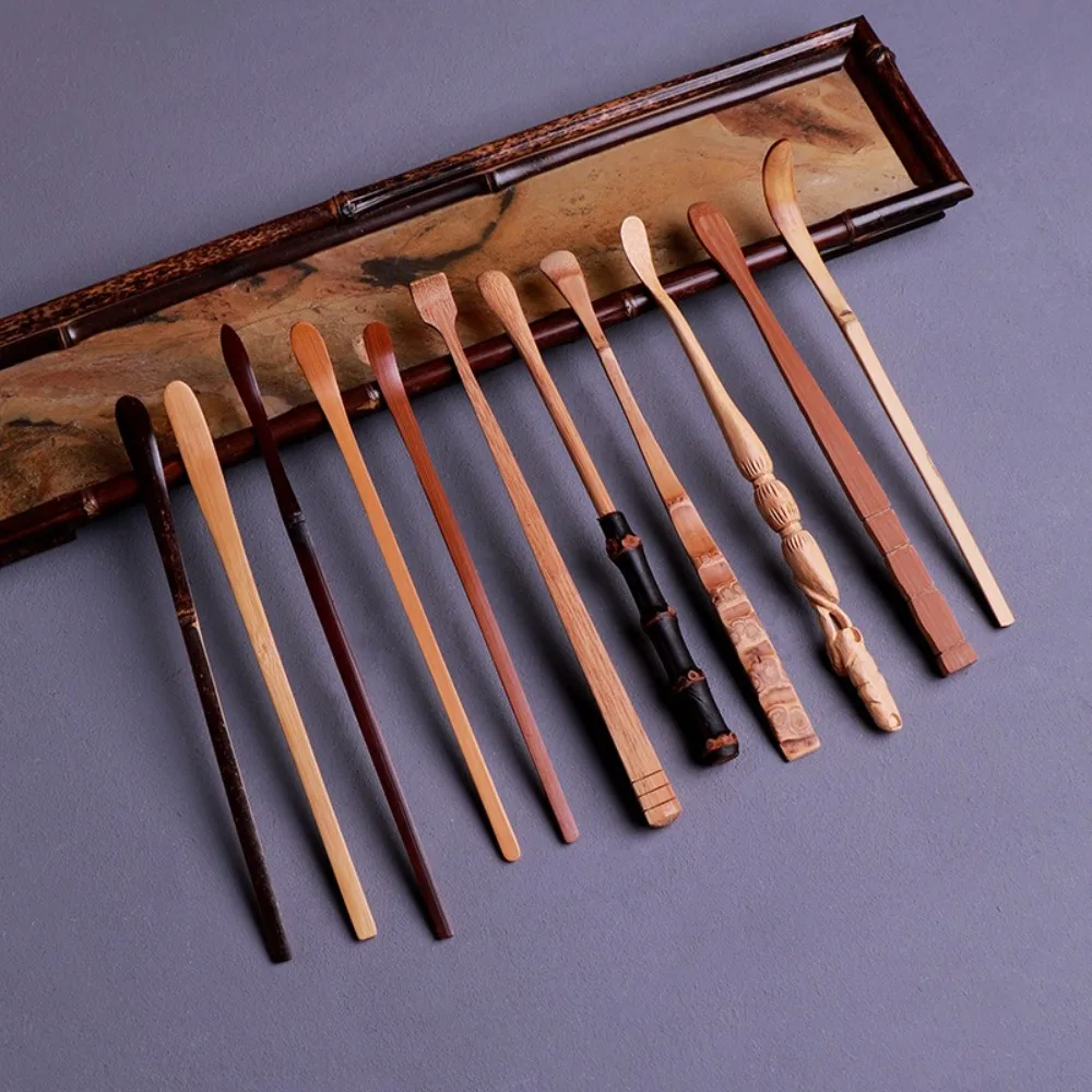 New Bamboo Tea Sticks Chashaku Japanese 18cm Matcha Spoon Classic Traditional Leaf Tea Scoops Leaf Spatula Teaware