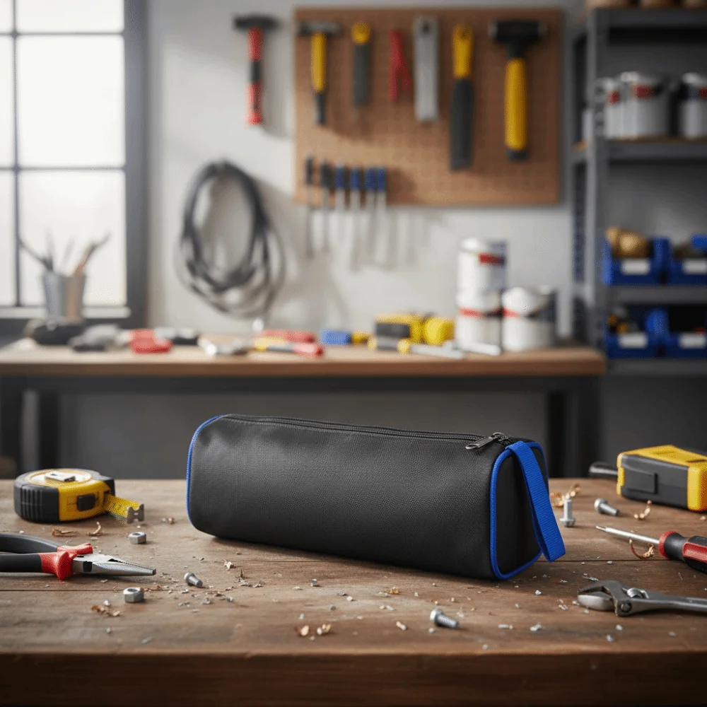 Borsa Portautensili Portatile con Manico, Chiusura a Zip, Design Compatto, Organizzatore per Ferramenta e Kit di Riparazione, Contenitore Funzionale - immagine 2