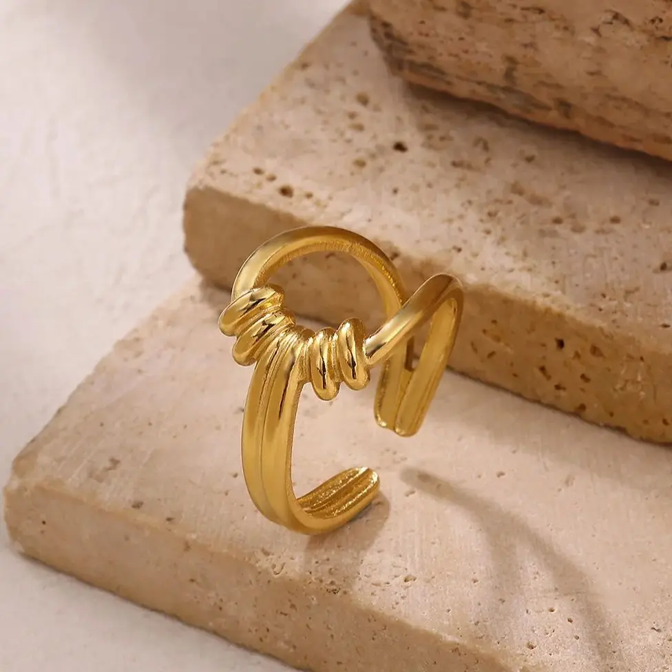 Unique, Geometric, Stainless Steel, Rings, For Women