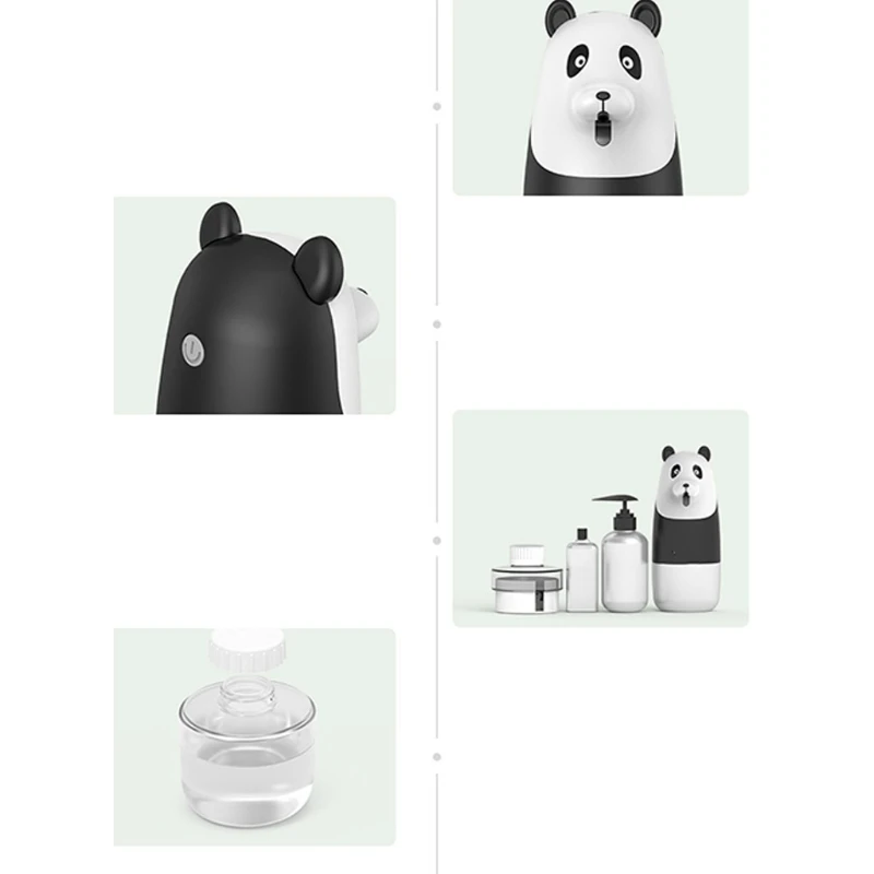 Automatic Touchless Infrared Soap Wash Sensor Panda Cartoon Liquid Foam Soap Dispenser for Office Home Hotel USB Charge soap dispenser soap dispenser bottle foaming soap dispenser