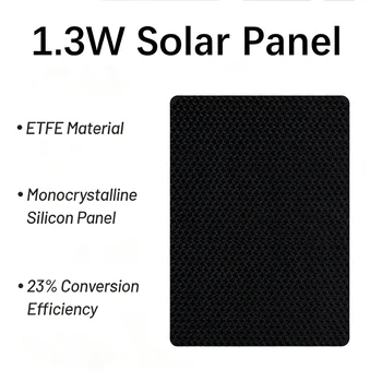 Pannello Solare Efficiente 5V 0.26A 1.3W, Mini Sistema Solare Fai-da-Te con Cavo, Cella Solare ETFE per Progetti Elettronici