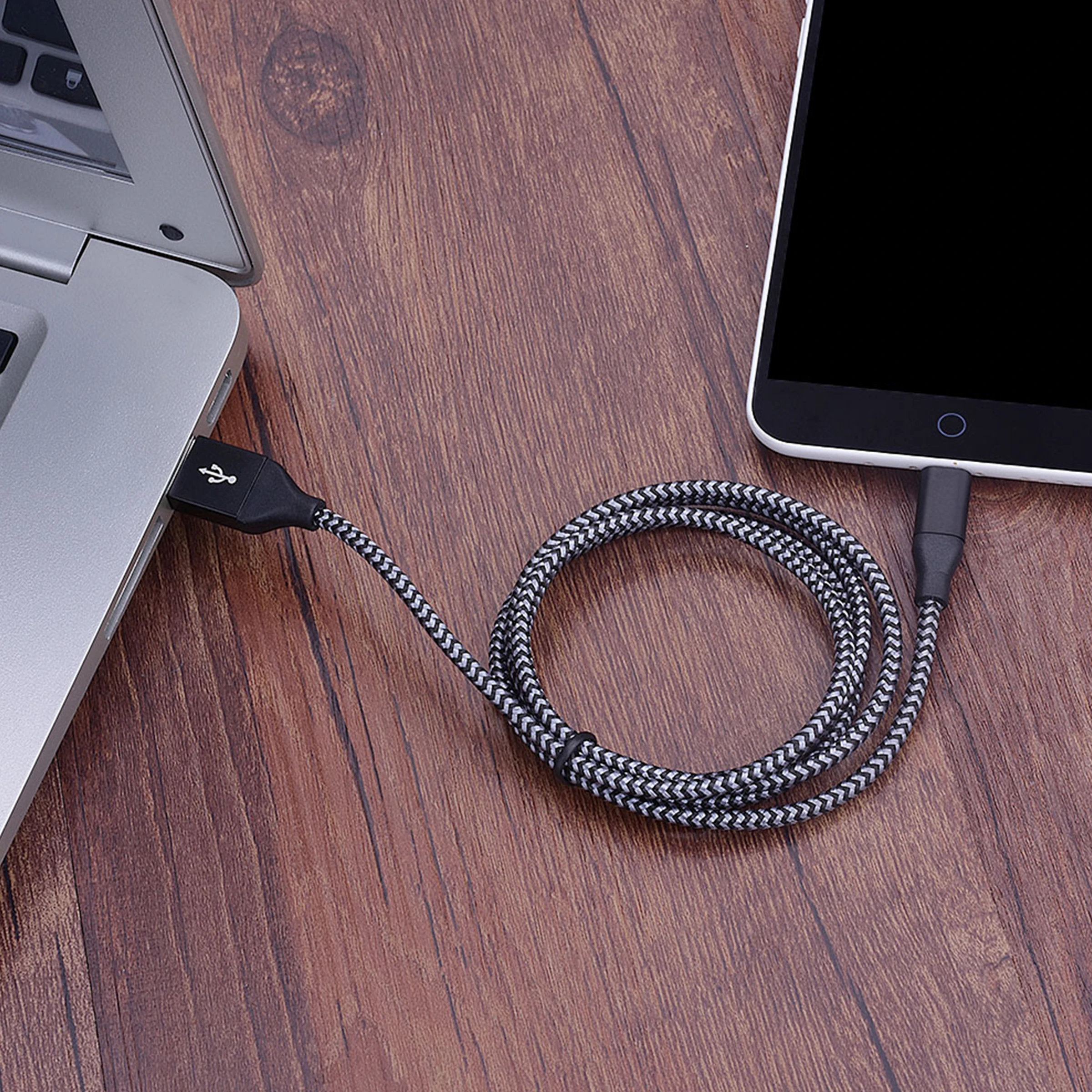 High-Speed Trapezoidal Port Micro USB Charging Cable - 1m