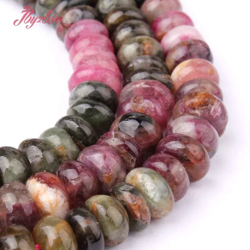3x6mm Natural Tourmaline Stone Beads Rondelle DIY Strand 15 Inch For Bracelet Necklace Earring Jewelry Making Free Shipping