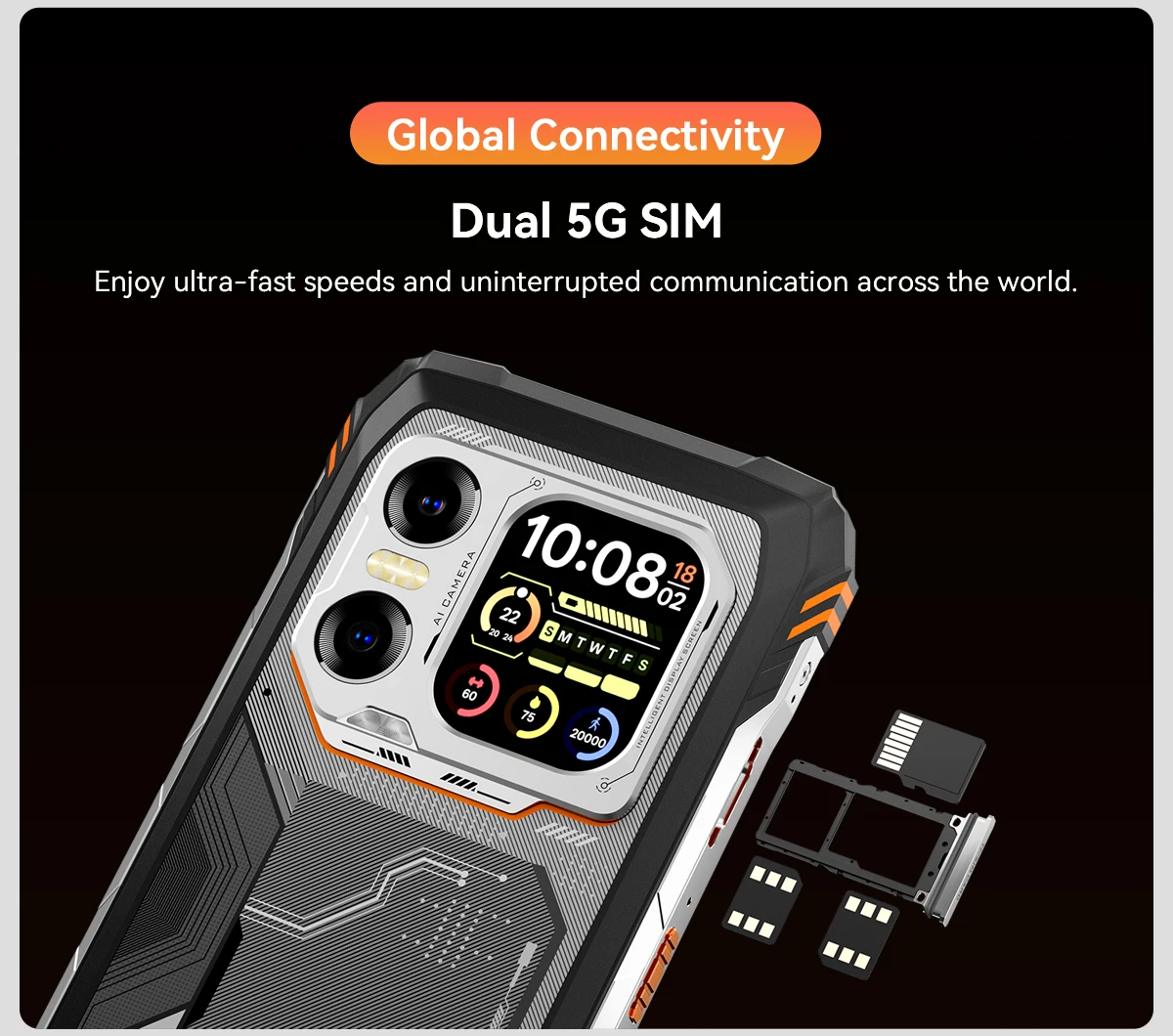 Blackview XPLORE X1 5G AI Rugged Flagship 12GB+256GB 6.78" Android 15 120Hz 10000mAh 55W 108MP Main IP68 WiFi6