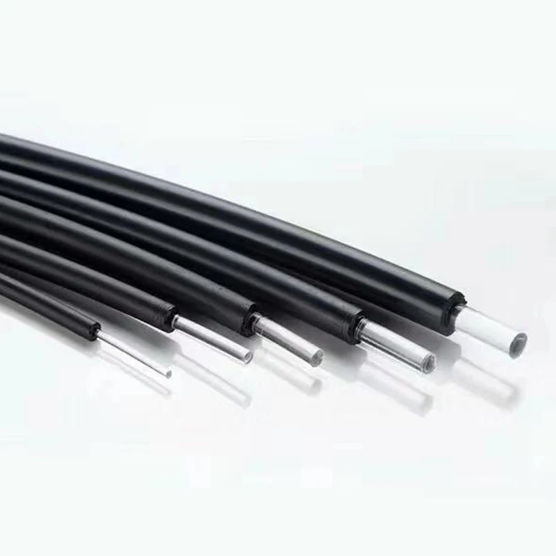 Black Plastic Surface Fiber Optic Light Guide Strip, Outer Layer Is Black Transparent Solid Waterproof Light Guide Fiber