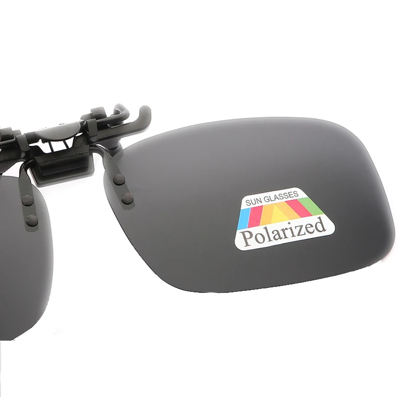 Polarized Sunglasses Clip-on Sunglasses Fashion Rectangular Men's Polarized Driving Sunglasses Up UV 380 Driving Fishing Night Vision Glasses Clips