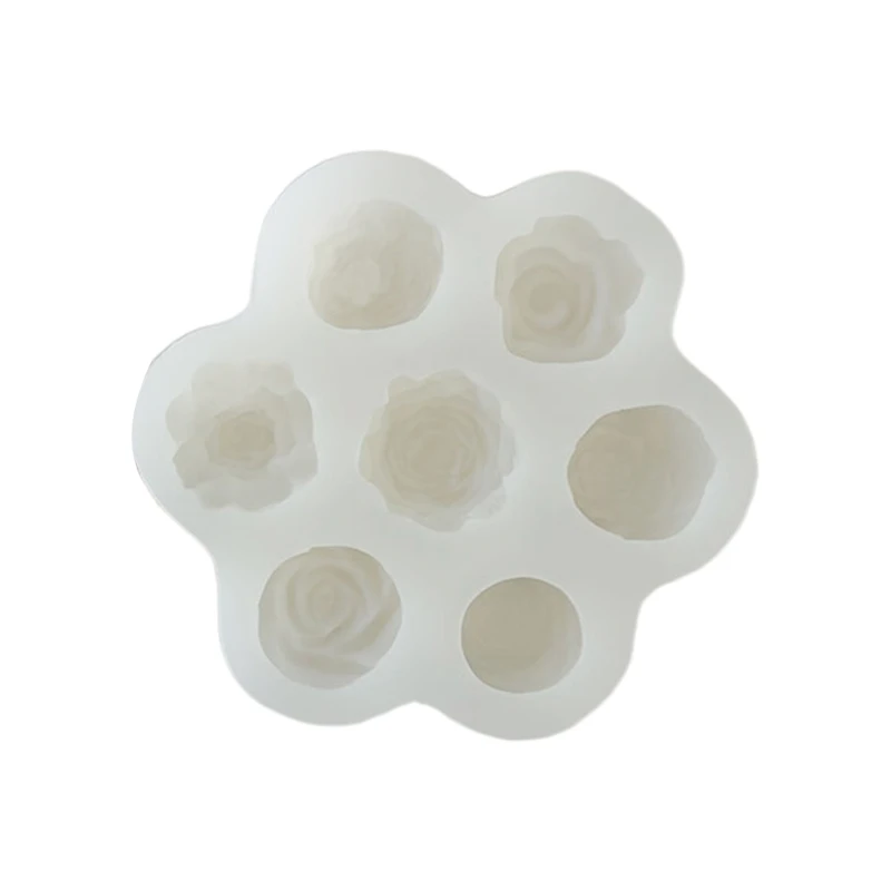 

3D Rose Peony Flower Mould DIY Gypsum Epoxy Mold Handmade Aroma Wax Soap Molds for Decoration H9ED