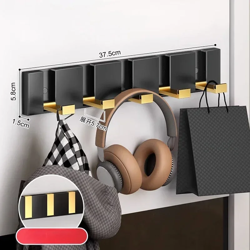Space aluminum hooks for household multifunctional foldable use