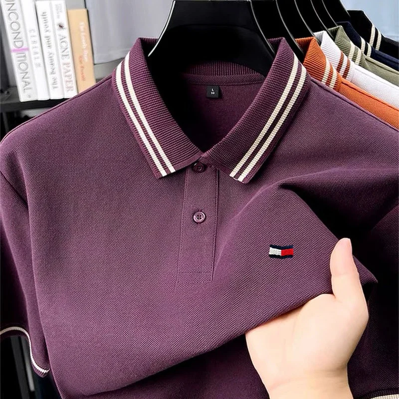 Luxury brand polo shirt embroidered short sleeved men's summer new 100% cotton casual comfortable breathable high-end T-shirt 18 S307f3eb4cbf64c0a8d9aec239ba790382