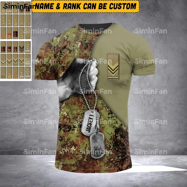 Customize ITALIAN ARMY SOLDIER 3D Printed CAMO T-Shirts Men Summer Round  Neck Tee Female Casual Top Unisex Harajuku Streetwear - AliExpress