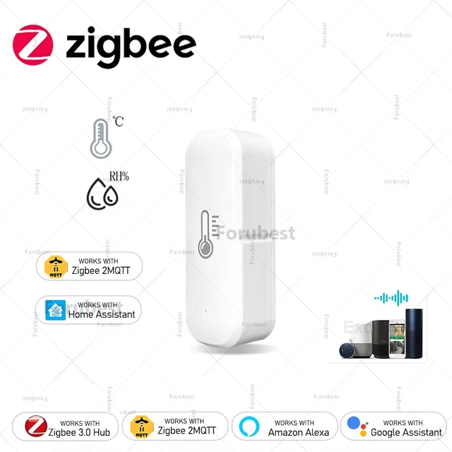 ZigBee Temperature Humidity Sensor Intelligent Home Hygrometer Real-time Monitoring Work With Alexa Amazon Google/Home Assistant 1