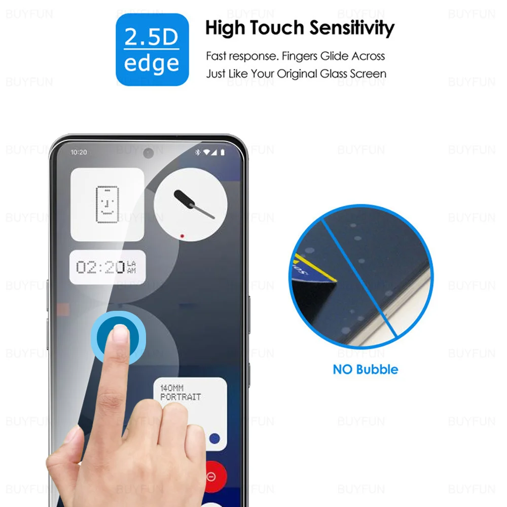 3 قطعة غطاء كامل الزجاج ل لا شيء الهاتف (3a) برو ح...