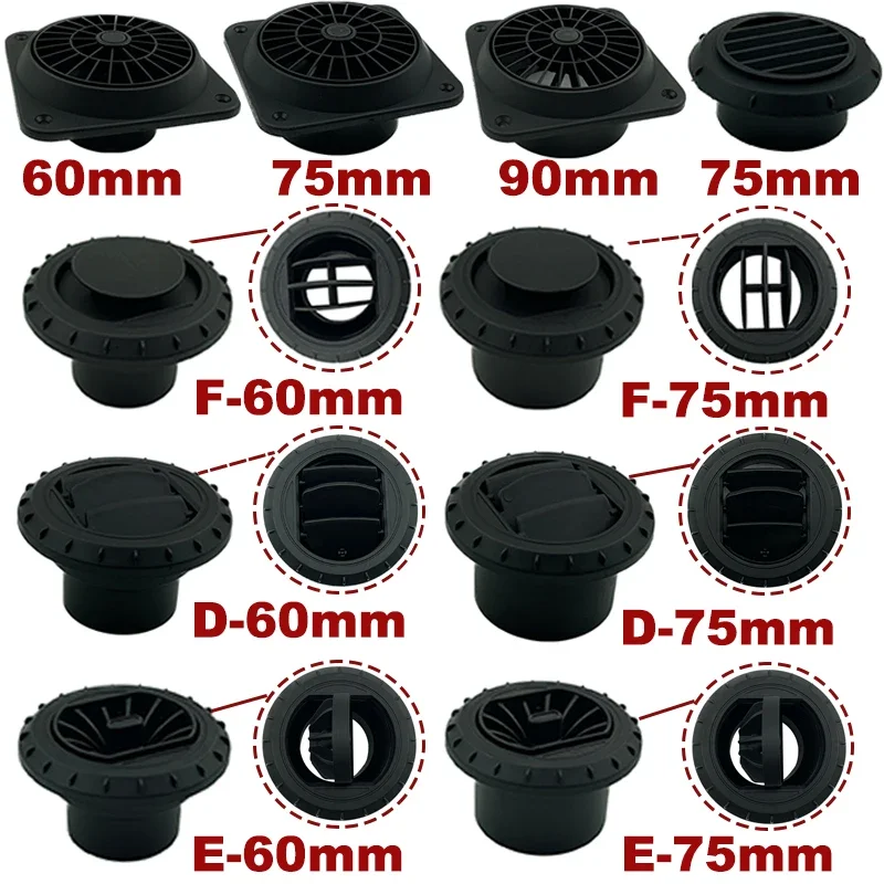 Warm Air Vent Outlet Rotatable Air Diesel Heater Conditioner Pipe Outlet Connector for Car Truck VAN Camper 2X