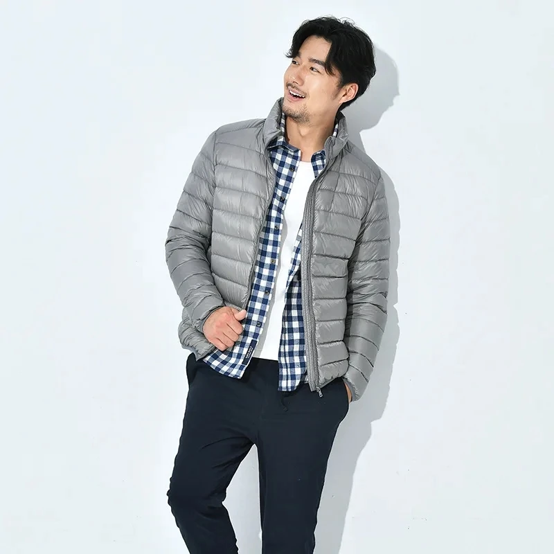 Men\'s autumn and winter jacket Large size 9XL 10XL 11XL Light white duck down men\'s winter down jacket Light windproof down jack