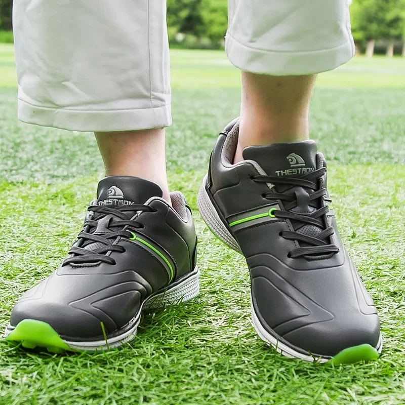 Golf Sneakers Men Waterproof Golfer Sport Shoes Women's Golf Non Slip Golfing Shoes Outdoors Golf Turf Comfortable Walking Shoes 6