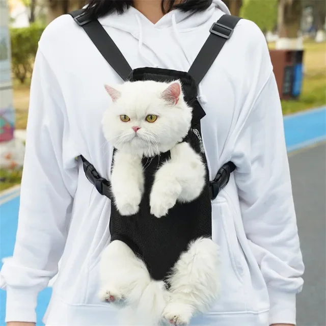 Adjustable Cat & Dog Carrier Backpack – Portable Double Shoulder Bag for Travel, Camping & Hiking 5