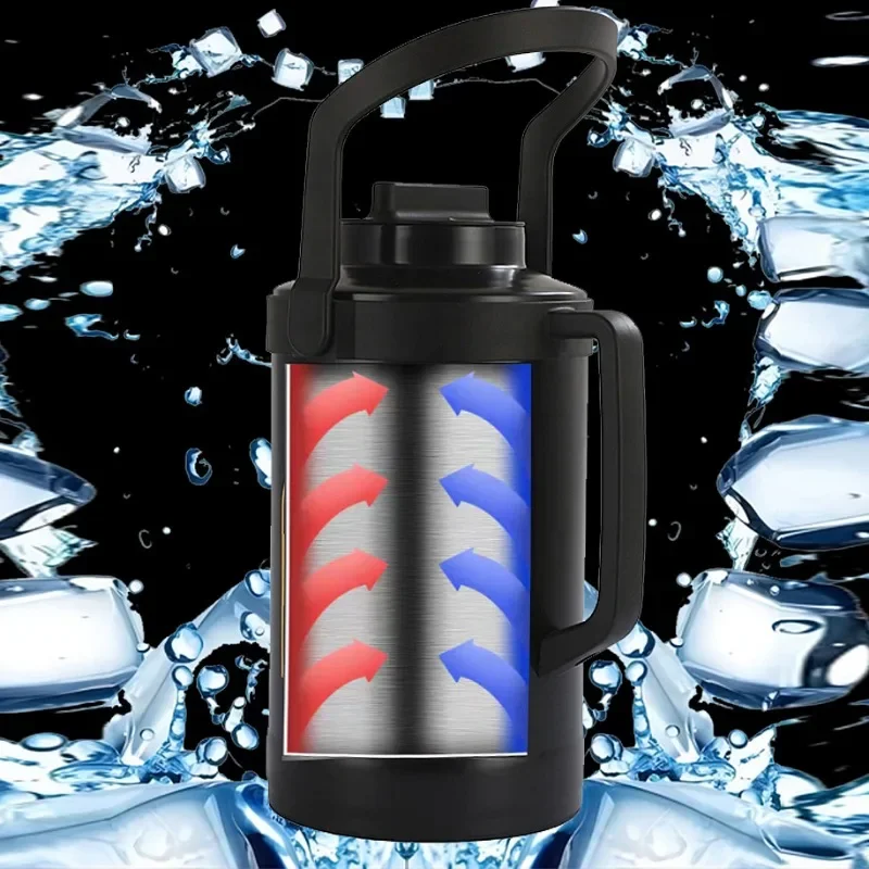 Large Capacity 4L-6L Commercial Dry Ice Bucket, Large-diameter Edible Dry Ice Bucket Storage Container Insulated Bucket