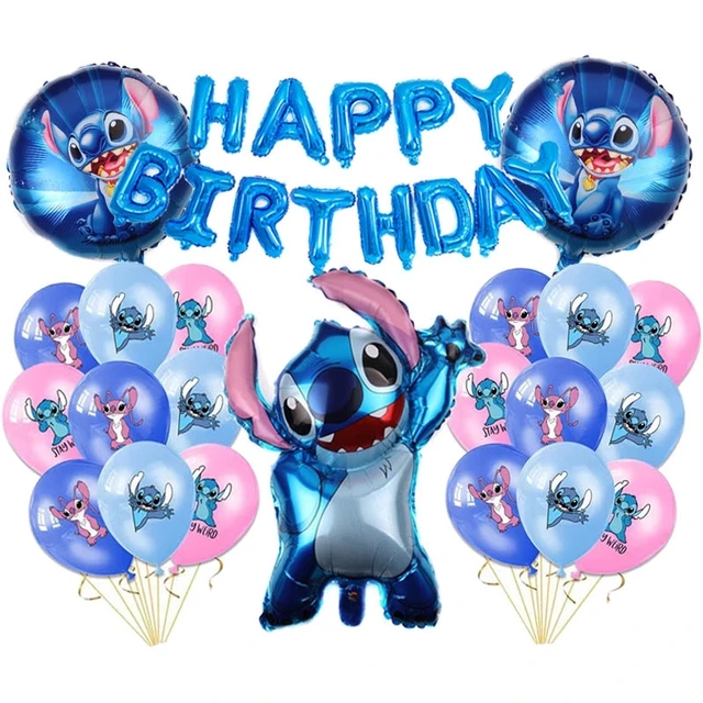 Ensemble de ballons Lilo & Stitch Disney pour enfants, décoration d' anniversaire, thème de dessin animé, 32 pouces, jouets pour enfants,  fournitures de fête prénatale - AliExpress