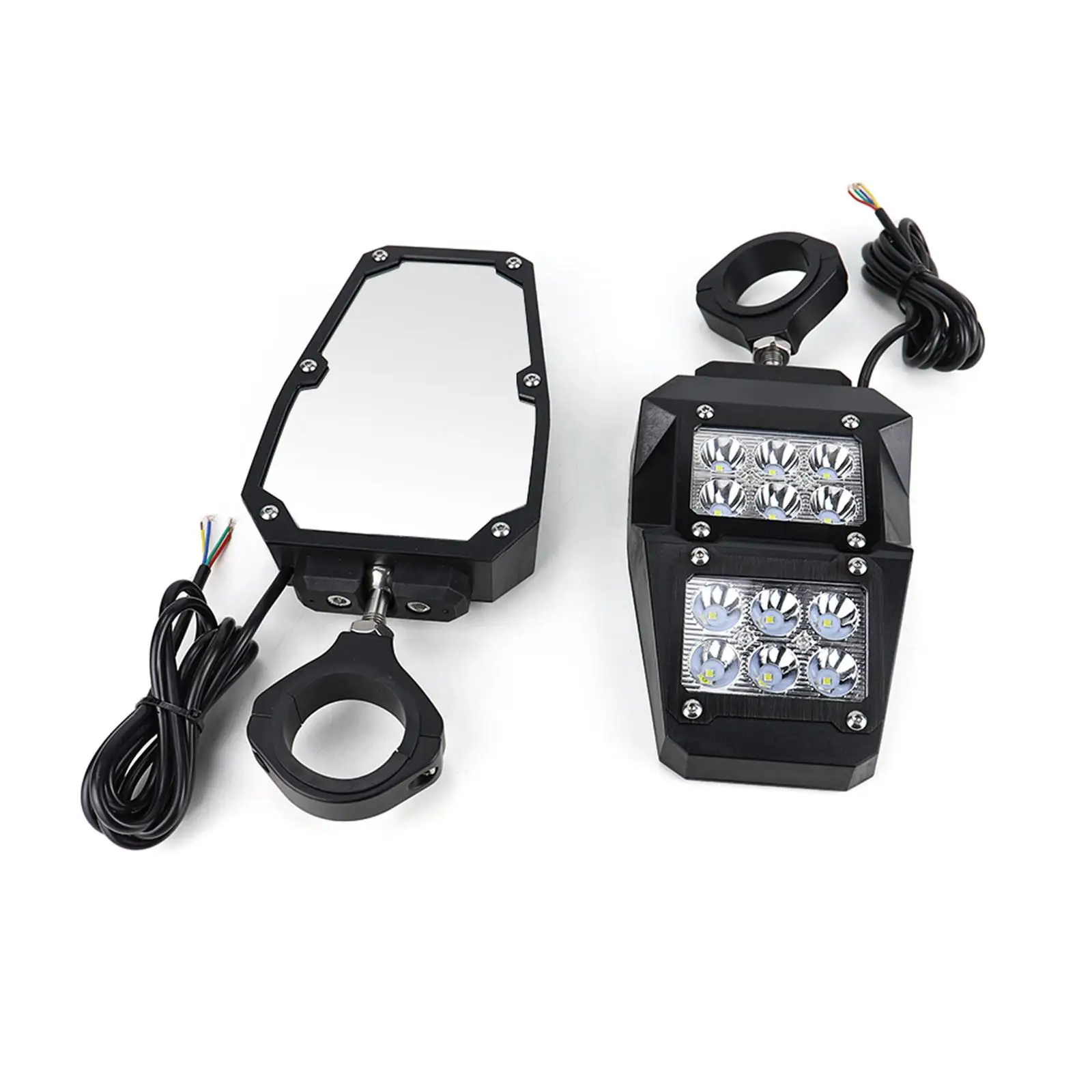 

Rear View Mirrors with Light Universal for 1.75inch 2inch Roll Bar