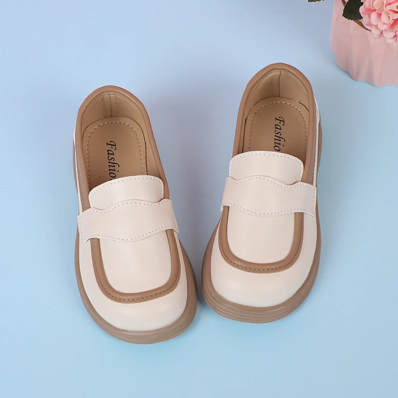 Leather Kids Loafers Slip On Shoes for Boys and Girls