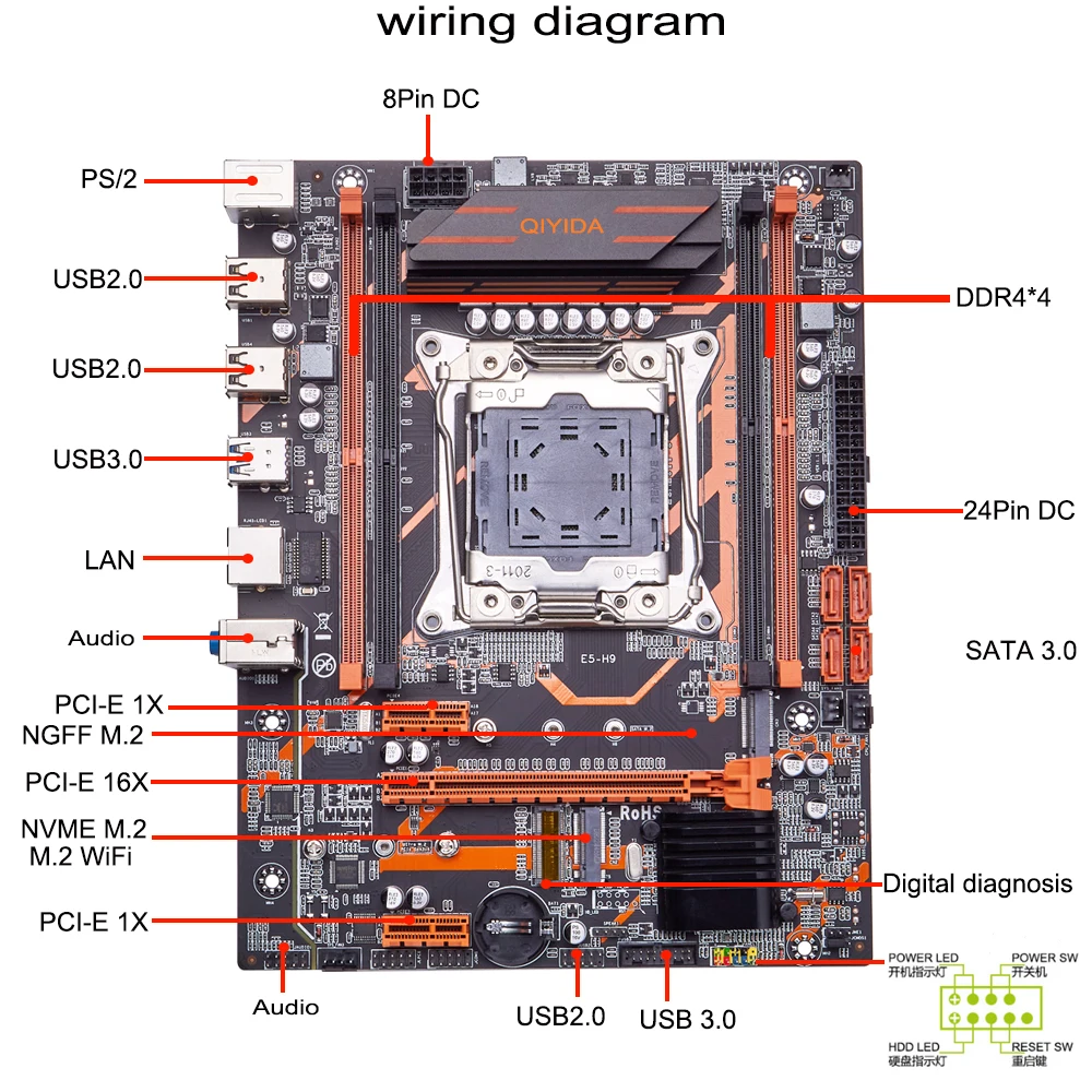 超激安！x99 xeon E5 2650v3 8gb 動作品 MACHINIST X99 PR9 Conjunto de placa-mãe LGA 2011-3 Conjunto