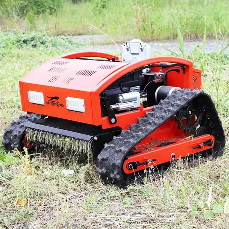 Small Crawler Lawn Mower Agricultural Weeding Robot Home Garden Wireless Remote Control Lawn Mower China Makes