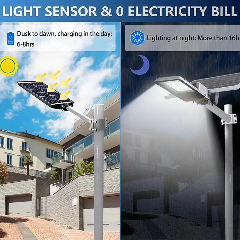 야외 정원 태양광 리모컨 분할 가로등, 야외 마당 조명, 300LED 방수