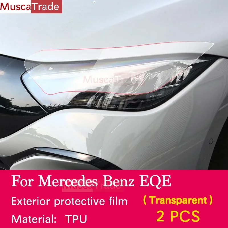 

For Mercedes Benz EQE 2022-2023 Car Exterior Headlight Anti-scratch TPU PPF Protective film Anti-scratch Repair film Accessories