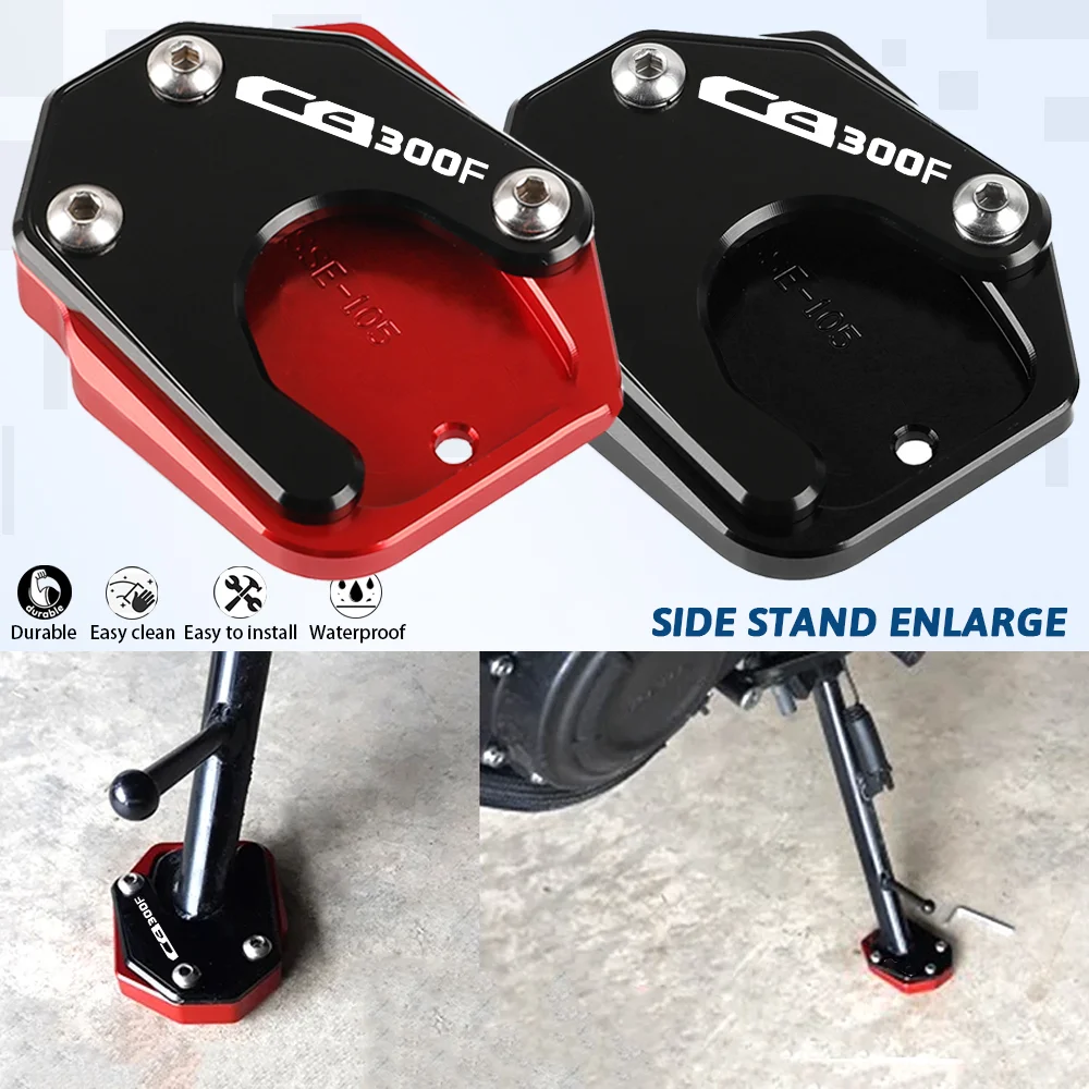 

For Honda CB300F CB300 F CB 300F Kickstand Support Pad Support Shell Foot Side Stand Pad Plate Enlarger Extension 2014-2023 2022