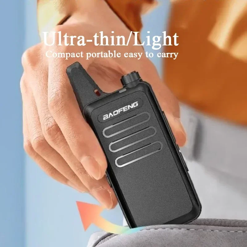 Baofeng BF-T20 휴대용 미니 워키토키, 양방향 라디오 충전, USB VOX, BF-C9 BF-888S KD-C1, 스테이션 호텔 사냥용, 2 개