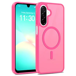Matte Magnetic Drop Protection Slim Translucent Smartphone Case - A16 (Red)