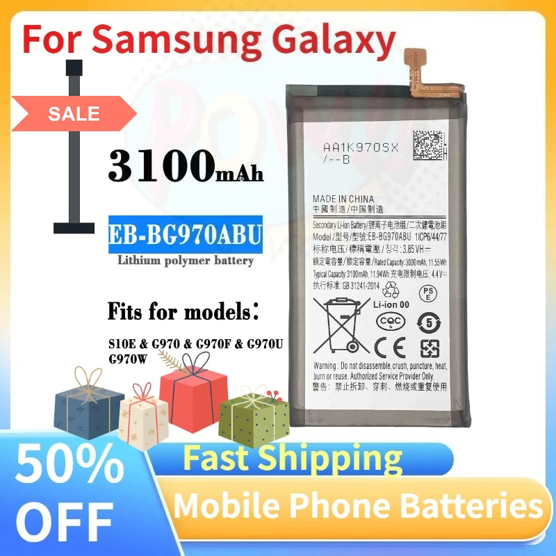 Batteria per Cellulare 3100mAh EB-BG970ABU per Samsung Galaxy S10e S10E SM-G970F G970DS G970F SM-G970U SM-G970W G9700