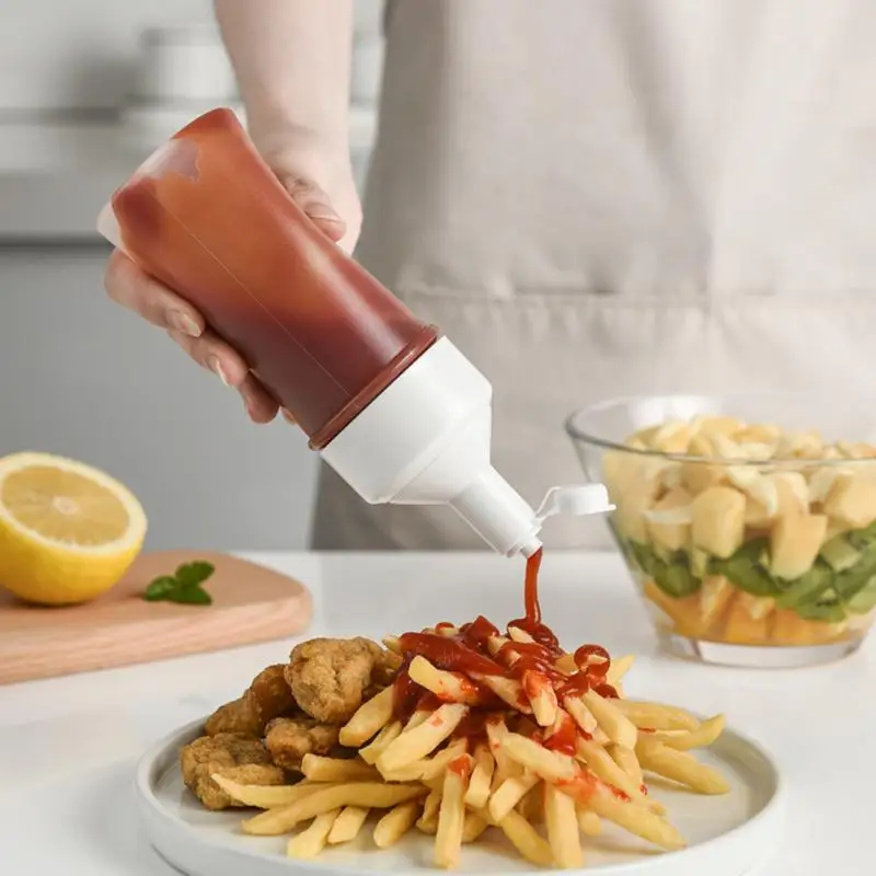 

Kitchen Squeeze Sauce Bottle Squeezing Oil Bottle Spray Condiment Squeeze Bottles Baking BBQ Ketchup Mustard Olive Sprayer