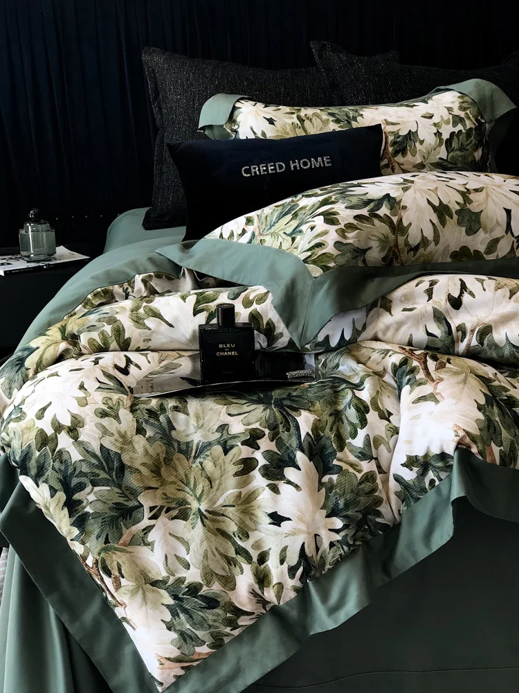 

Advanced Heavenly Silk Cotton Polished Autumn and Winter Warm Bed Sheet and Duvet Cover Thickened Four Piece Bedding Set