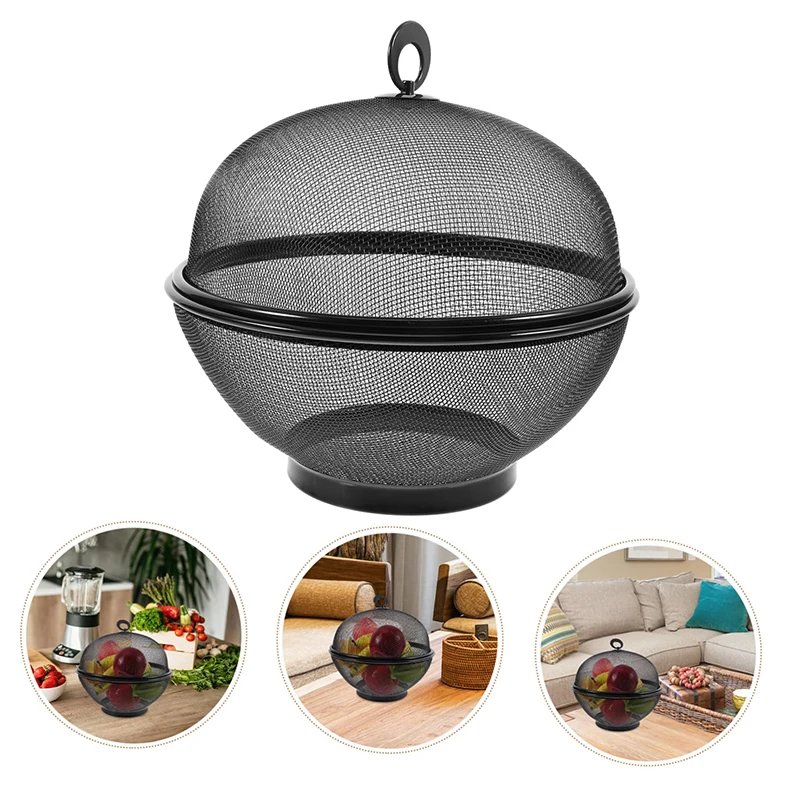 1 Stück 25 cm (10 Zoll) Obstkorb mit Fliegengitterdeckel, ideal für Küche, Esszimmer und Garten, perfekt zur Aufbewahrung von Obst und Gemüse. Ideal als Geschenk._voghion.com