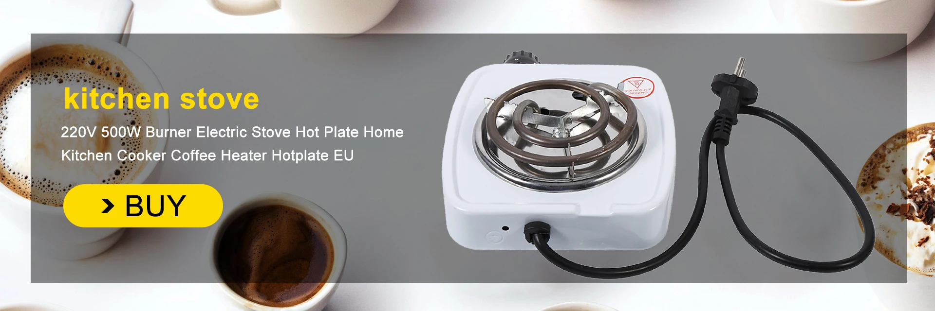 220V 500W Burner Electric Stove Hot Plate Home Kitchen Cooker Coffee Heater  Hotplate EU Iron