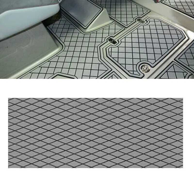 Eva Boat Decking Sheet Marine Flooring Anti Slip Pad Rhombus Diamond Pattern Self Adhesive 1900*350*6MM