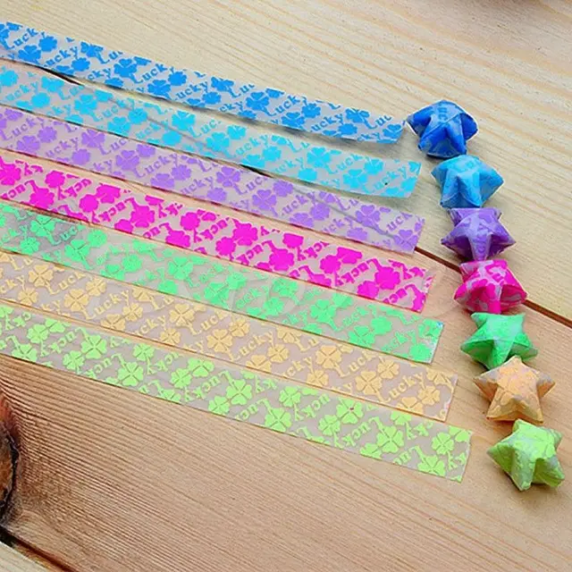 Glow in the Dark I Love You Origami Lucky Star Paper Strips Choose Your Own  Color 